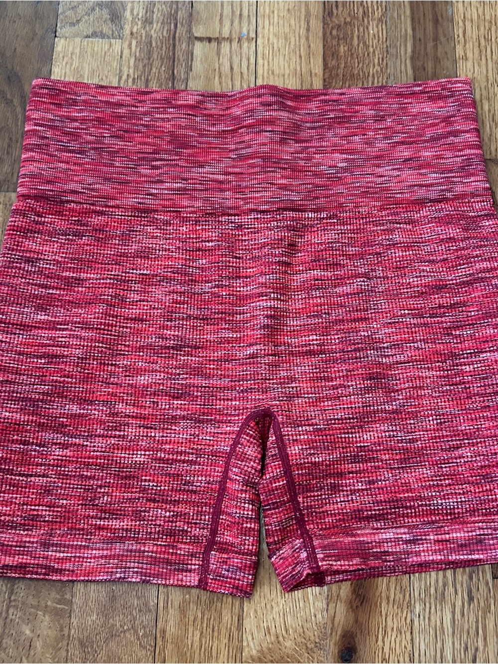 Colsie Women's Red Space-Dye Athletic Bike Shorts Size Large